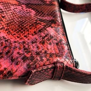 BCBG MaxazriaLeather Snakeskin Embossed Handbag